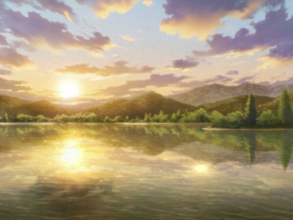 4K Animated Lake Sunshine Screensaver || UHD Anime Motion Background FREE DOWNLOAD