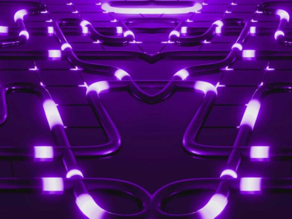 4K Purple Neon Pipes Looped Screensaver || Free UHD Motion Background || Free Download