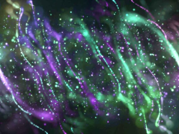 4K Green & Purple Particles Motion Background || Free To Use 4K Screensaver